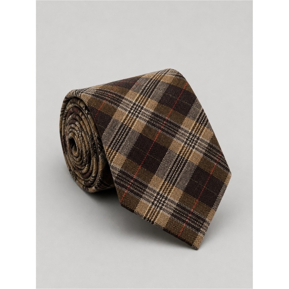 Vintage Wembley Wool Plaid Neck Tie Quiet Luxury Old Money Professional Formal